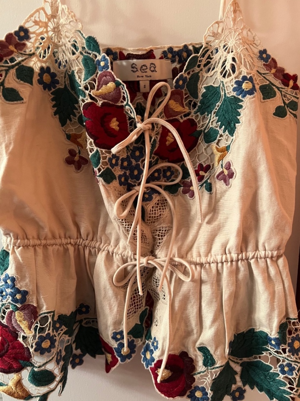 Sea New York Embroidered Top, Small - Picture 7 of 14